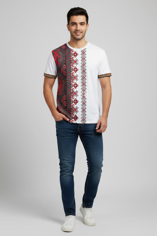 Cross Motif Men Premium T-shirt