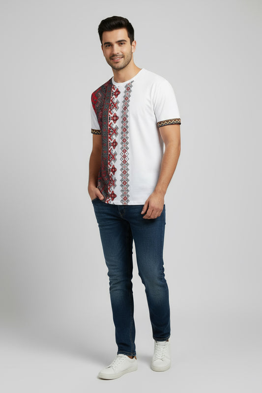 Cross Motif Men Premium T-shirt