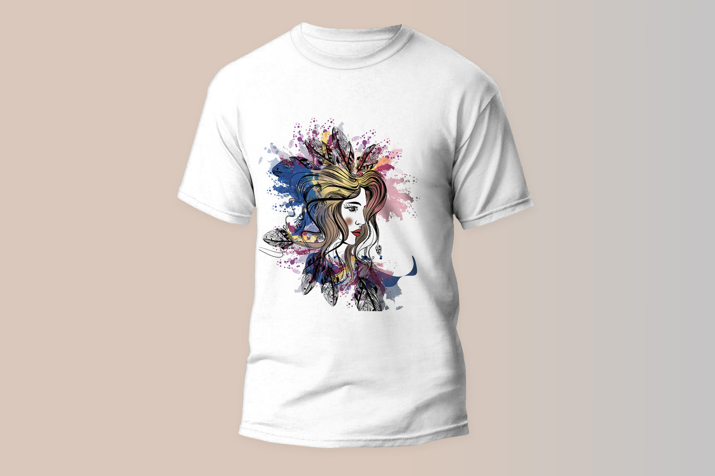 Artistic Splash Graphic T-Shirt – Vibrant Style in Jersey Comfort